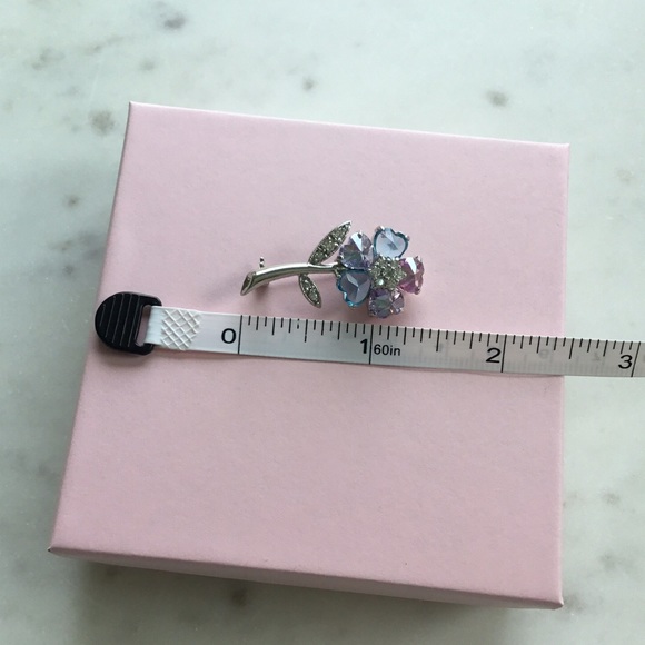 Sale $34 Firm! Sterling Silver Multi Color Cz Flower Pin - Picture 7 of 17